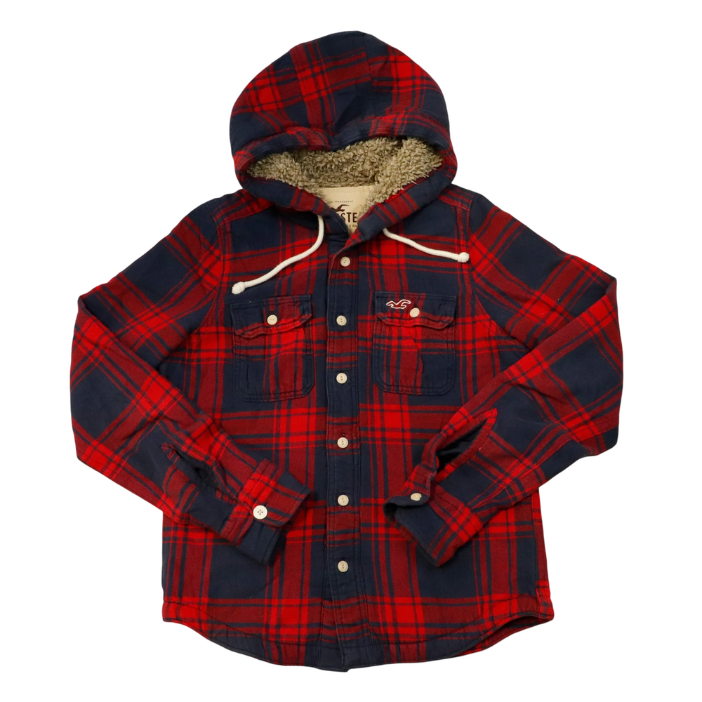 Vintage Hollister Flannel Jacket, Red/Blue Size M